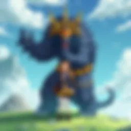 A majestic depiction of a king beast, showcasing its grandeur and power.