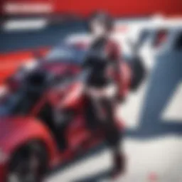 A dynamic race scene showcasing the vivid animation style of The Redline.