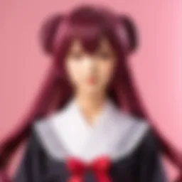 Yuno Gasai with her signature hair design