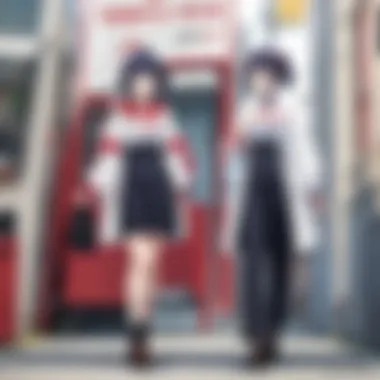 A close-up view of unique anime merchandise on a desktop