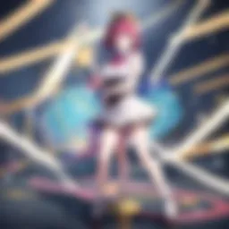 A vibrant promotional visual showcasing the Love Live franchise characters