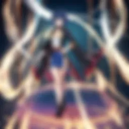 A character from Yu-Gi-Oh! showcasing their duel spirit