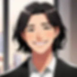 A close-up of the main character's enigmatic smile that captures the essence of the webtoon.